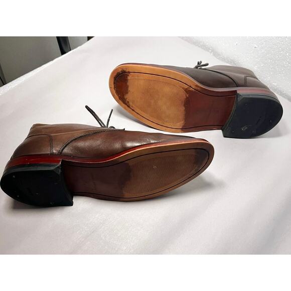 Banana Republic Realey Italian Leather Chukka Boot in Chocolate Brown Mens sz 10 - Picture 8 of 10